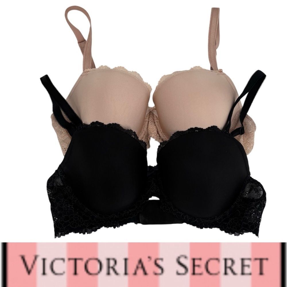 Victoria’s Secret Dream Angels Lined Demi Demi-Buste Double 34D Bundle